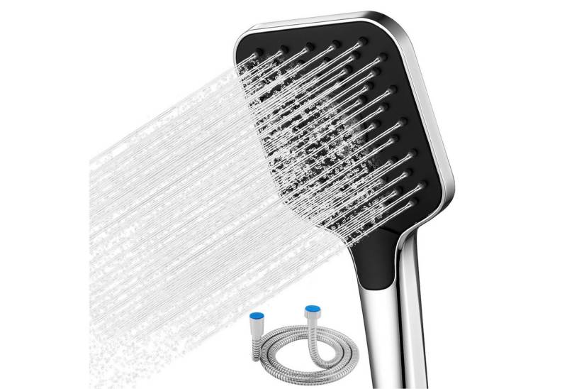 Auralum Max Handbrause Wassersparender Handbrausen Duschkopf 3 Strahlarten mit Schlauch 1,5M, Schwarz Duschbrause von Auralum Max