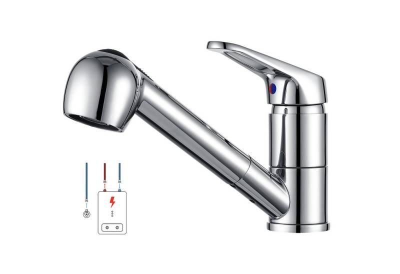 Auralum Max Küchenarmatur Ausziehbar mit Brause Niederdruck Spültischarmatur mit 2 Strahlarten von Auralum Max