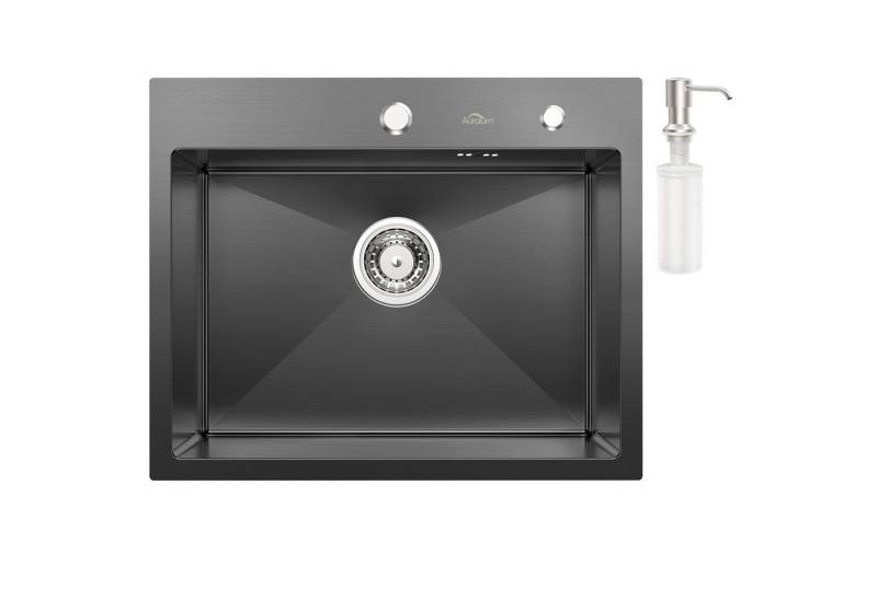 Auralum Max Küchenspüle Spülbecken Edelstahl Rechteck Spüle Edelstahlspüle 55x45cm von Auralum Max