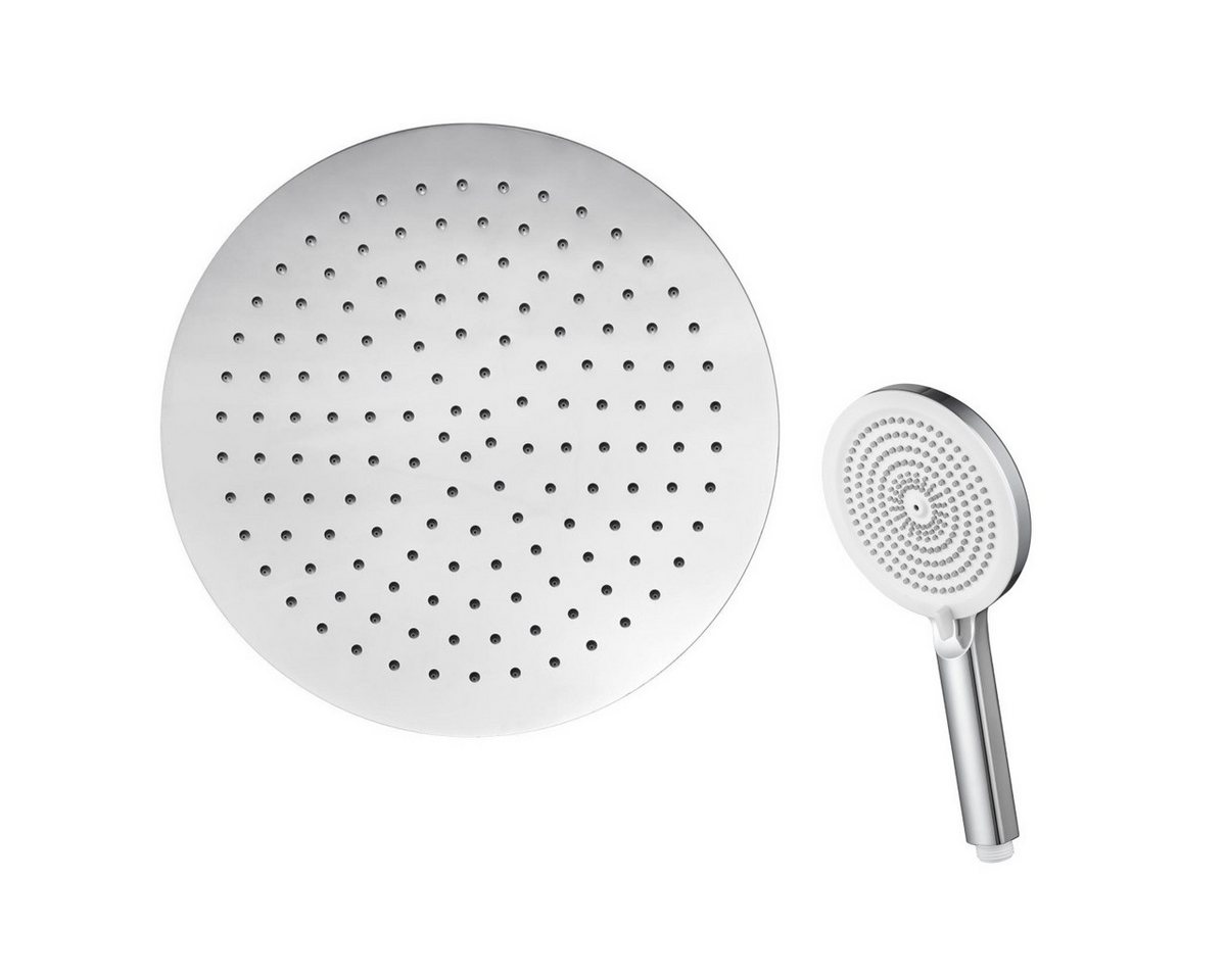 Auralum Max Regenduschkopf Überkopf-Dusche Duschkopf von oben regenduschkopf Edelstahl, (regenduschkopf xxl, 1-tlg., schwarz Regenduschen), Schwarz/Chrom von Auralum Max