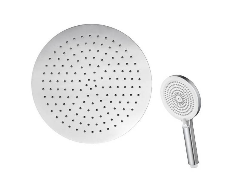Auralum Max Regenduschkopf Überkopf-Dusche Duschkopf von oben regenduschkopf Edelstahl, (regenduschkopf xxl, 1-tlg., schwarz Regenduschen), Schwarz/Chrom von Auralum Max