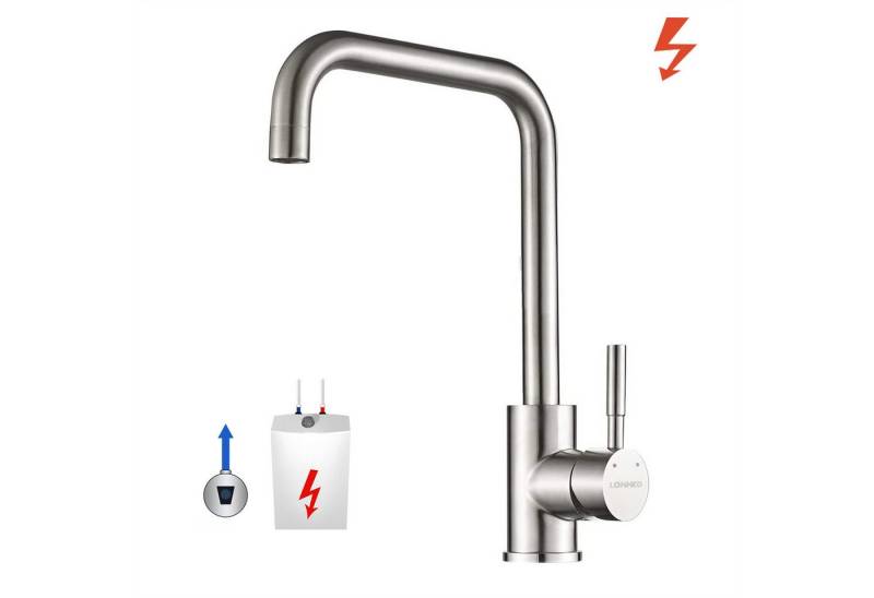 Auralum Max Spültischarmatur 360° Niederdruck Küchenarmatur Wasserhahn Einhand Mischbatterie mit 3 Anschlussschläuchen von Auralum Max