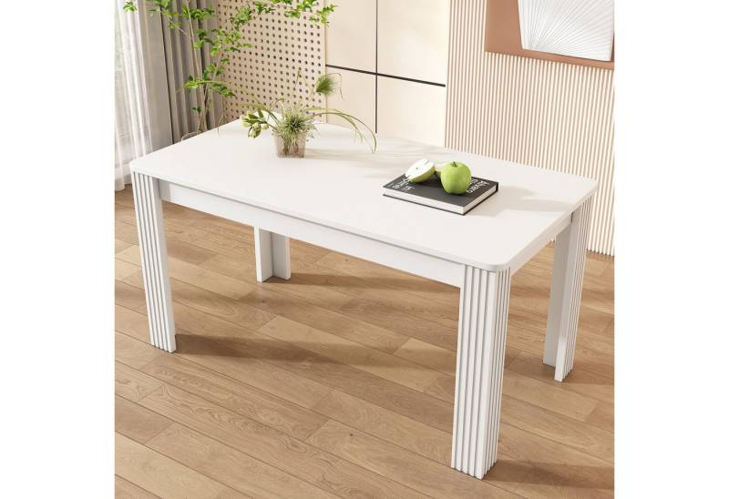 Auralum Esstisch Zeitgemäßer Esstisch für das Esszimmer Modern einfacher Esstisch, Rechteckiger Esstisch Eichenholztisch oder Wohnzimmer - (Esstisch) von Auralum