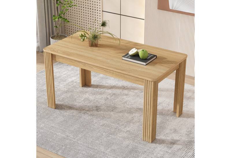 Auralum Esstisch Zeitgemäßer Esstisch für das Esszimmer Modern einfacher Esstisch, Rechteckiger Esstisch Eichenholztisch oder Wohnzimmer - (Esstisch) von Auralum