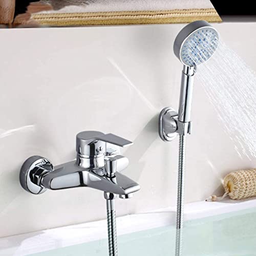 Auralum Badewannenarmatur mit Handbrause, Klassisch Badewannen Amaturen Set mit 5 Funktionen für Badewanne und Bad von Auralum