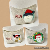 Filzkörbchen Mit Weihnachtsmotiv Und Wunschname|Adventskörbchen|Nikolauskörbchen|Körbchen Für Süßigkeiten Filzkörbchen Mit Weihnachtsmotiv Und Wunschname|Adventskörbchen|Nikolauskörbchen|Körbchen Für Süßigkeiten von AureaArtisShop