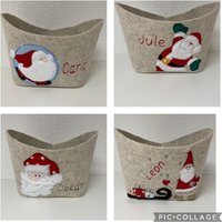 Filzkörbchen Mit Weihnachtsmotiv Und Wunschnameadventskörbchennikolauskörbchenkörbchen Für Süßigkeiten Filzkörbchen Mit Weihnachtsmotiv Und Wunschnameadventskörbchennikolauskörbchenkörbchen Für Süßigkeiten von AureaArtisShop