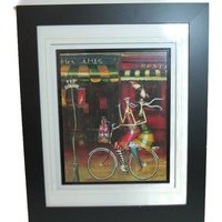 Lebendiges Gerahmtes Kunst "Freundinnen in Paris" Reproduktion Durch Jennifer Garant 24 "x 20 Bunte Kunst-Wand-Dekor Bereit Zum Aufhängen Lebendiges Gerahmtes Kunst "Freundinnen in Paris" Reproduktion Durch Jennifer Garant 24 "x 20 Bunte Kunst-Wand-Dekor Bereit Zum Aufhängen von AureliasGifts