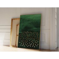 Smaragdgrün Und Gold Wandkunst, Abstrakte Kunst, Dekor, Maximalist Wohnzimmer, Modern Minimalistisch, Aquarell von Aureous