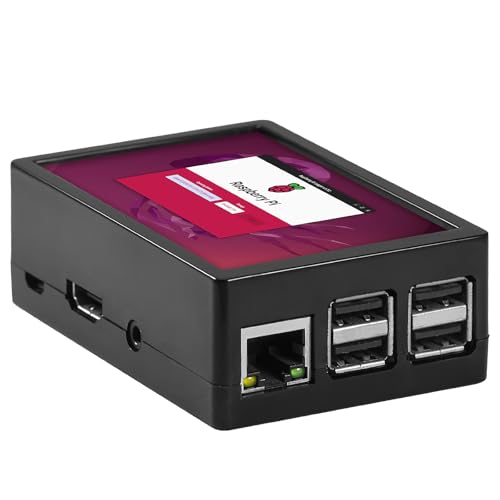 Aurevita Für Raspberry Pi Bildschirm, 3,5 Zoll resistiver Touchscreen, 320 x 480 Pixel Display, mit Gehäuse (für Pi 3) von Aurevita