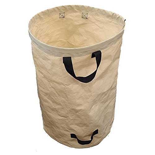 Aurexis Gartensack mit Tragegriffen – Faltbarer Laubsack aus robustem PE (Polyethylen), Beige – Gartenabfallsack für Laub, Grünschnitt & Äste (120 Liter) von Aurexis