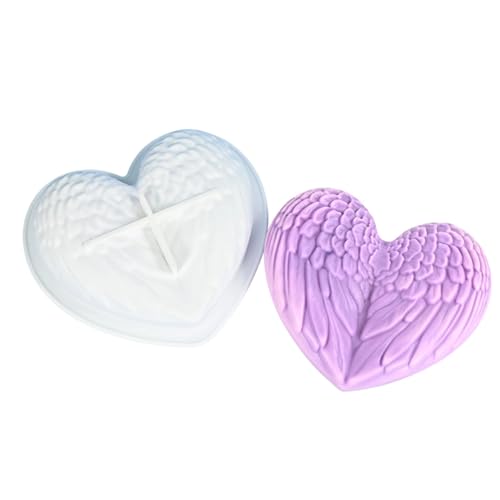 Abnehmbare Flügelherzform Silikonform Premium Backen Für Mousses Dessert Kerzenhandwerk Jubiläum Versorgung Easy Demold Kuchen Und Kerzenwerkzeug von Aurgiarme