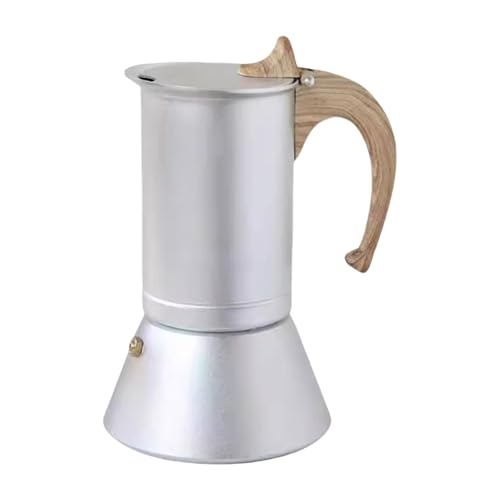 Aurgiarme 3 Tasse Kaffeebrauen Töpfe Mit Holzgriff 150 Kapazität Aluminiumlegierung Basis Espressomaker Küche Essentielles Hitzebeständiges Holzgriff Mokas Pot von Aurgiarme