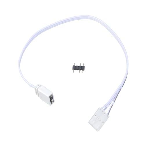 Aurgiarme 4 Pin ARGB 5V Adapterkabel 25 Cm Weiße Verlängerungslinie Für Die Farbbeleuchtung Synchronisation Und Stabiler Controller Connection PC ARGB Anschluss von Aurgiarme