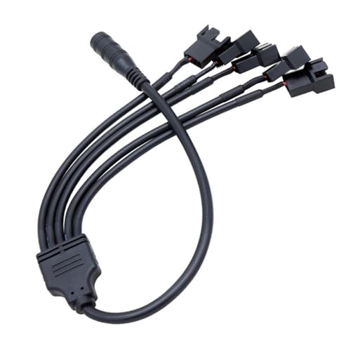 Aurgiarme 5.5x2.1mm Bis 5pcs 4 Pin Netzteil Versorgungsadapterkabel Für Computer Lüfterkameras Router Wärme Dissipation Zubehör PWM Lüftersplitter Kabel von Aurgiarme