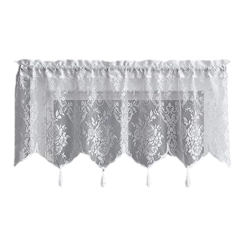 Dekorative Spitze Kurzer Vorhang Weiche Quastel Fransen Halb Transparent Designs Für Schlafzimmer Fenster Schlafsaal Dekoration Maschine Waschbarer Türvorhang Dekorative Spitze Kurzer Vorhang Weiche Quastel Fransen Halb Transparent Designs Für Schlafzimmer Fenster Schlafsaal Dekoration Maschine Waschbarer Türvorhang von Aurgiarme