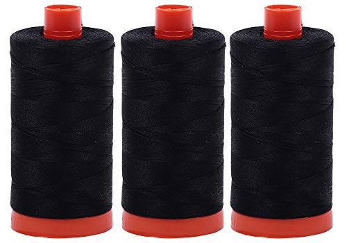 Aurifil 50 WT – Schwarz, solide – Mako-Baumwollgarn – je 1400 m. Aurifil 50 WT – Schwarz, solide – Mako-Baumwollgarn – je 1400 m. von Aurifil