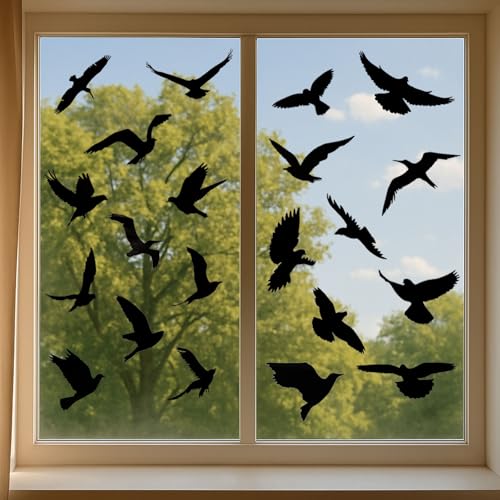 Aurinovellia Vogelschutz Fenster, 37 Stück Fensteraufkleber Vogelschutz aus PVC, Wiederverwendbare Vogel Aufkleber Fenster, Statisch haftend & selbstklebend gegen Vogelschlag Aurinovellia Vogelschutz Fenster, 37 Stück Fensteraufkleber Vogelschutz aus PVC, Wiederverwendbare Vogel Aufkleber Fenster, Statisch haftend & selbstklebend gegen Vogelschlag von Aurinovellia