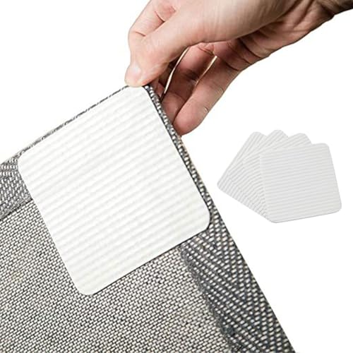 Auriselle 4 Stuck Anti Rutsch Teppichunterlage, DIY Teppich Stopper 10 cm * 10 cm Für Holzfliesen und Marmorböden, Halten Sie Ihren Teppich An Ort Und Stelle Machen Sie Die Ecken Flach von Auriselle