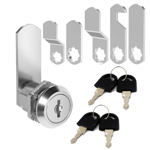 Auriselle Briefkastenschloss mit 5 Verschiedene Schlossplatten und 4 Schlüssel Schrankschloss Spindtürschloss Schloss Briefkasten Schranktüren Lock von Auriselle