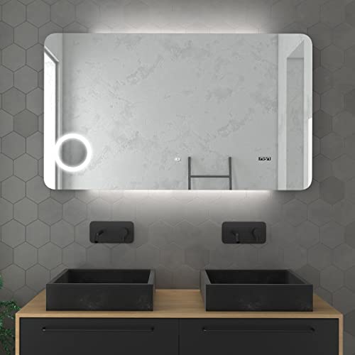 AURLANE Badezimmerspiegel, LED, selbstbeleuchtend, 120 x 70 x 4 cm – Atmosphere Plus 120 von AURLANE