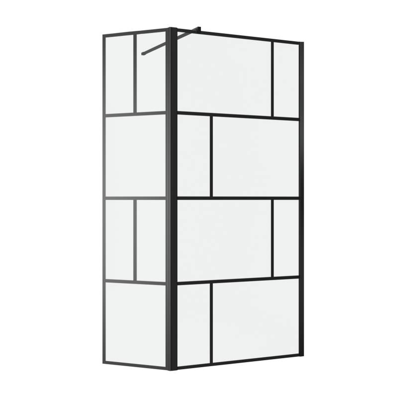 Aurlane Walk-in-Dusche vollgerahmt schwarz, 90 x 40 x 195 cm Aurlane Walk-in-Dusche vollgerahmt schwarz, 90 x 40 x 195 cm von Aurlane