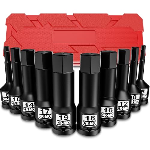 Aurlloct 10-Tlg Kraft Innensechskant Bit Einsatz 1/2 Zoll, 5mm - 19mm Schlag Sechskant Bit Stecknuss für DIY-Haushalt Auto Fahrrad Reparatur Heimwerkzeuge Aurlloct 10-Tlg Kraft Innensechskant Bit Einsatz 1/2 Zoll, 5mm - 19mm Schlag Sechskant Bit Stecknuss für DIY-Haushalt Auto Fahrrad Reparatur Heimwerkzeuge von Aurlloct
