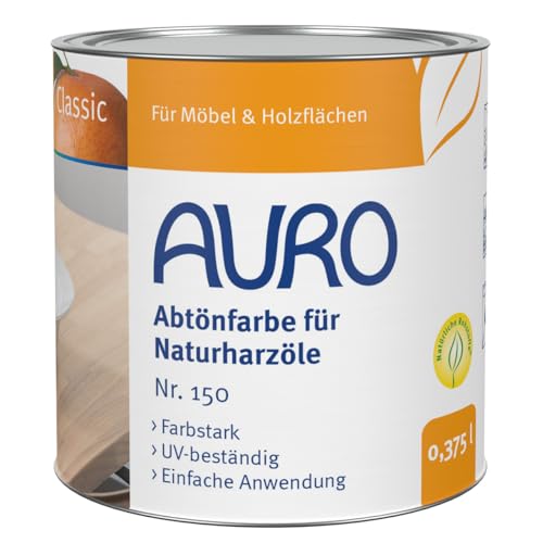 AURO Abtönfarbe für Naturharzöle, Erd-Schwarz - Nr. 150-99 - 0,375 Liter von Auro