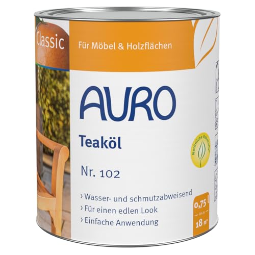 AURO Gartenmöbelöl Classic Nr.102-81 Teaköl, 0,75 Liter von Auro