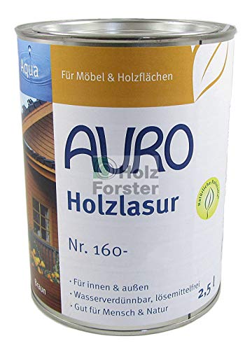 AURO Holzlasur Aqua Nr. 160-37 Mahagoni, 2,50 Liter von Auro