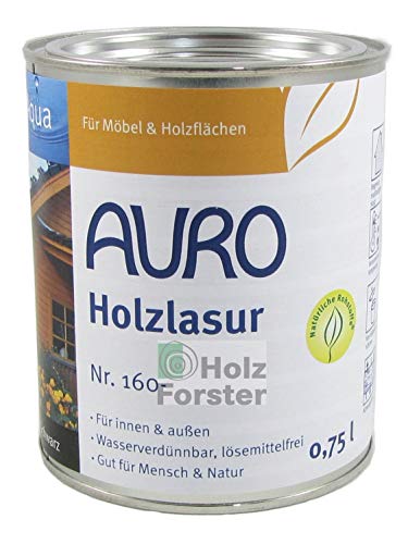 AURO Holzlasur Aqua Nr. 160-90 Weiß, 0,75 Liter von Auro