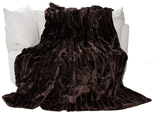 Brandsseller Decke Sofa Kuscheldecke-Felldecke 150x200 cm Couchdecke Sofaüberwurf für Wohn- und Schlafräume | Braun von Brandsseller