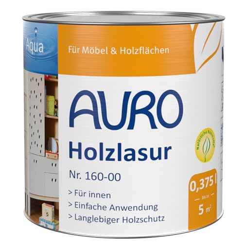 Auro Holzlasur Aqua (0,375 Liter, rubinrot) von Auro