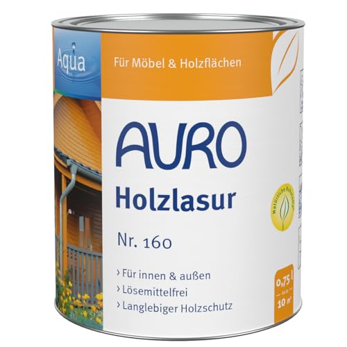 Auro Holzlasur Aqua - Hell-Braun - 0,75L [Misc.] von Auro