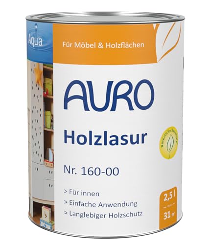 Auro Holzlasur Aqua - Hell-Braun - 2,5L von Auro