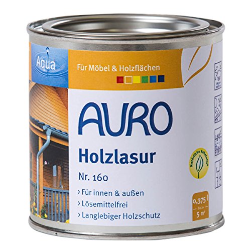 Auro Holzlasur Aqua (0,375 Liter, braun) von Auro