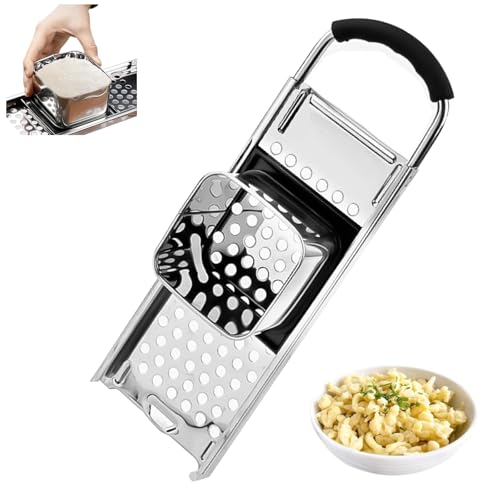 32.5 x 11cm Edelstahl Spätzlehobel mit Teigschlitten & Gummigriff, Spätzlepresse für Spätzle und Knöpfle, Spätzlesieb mit Spätzleschaber, Selbstgemachte Spätzlebrett, Spülmaschinenfest Spätzlereibe von Aurobest