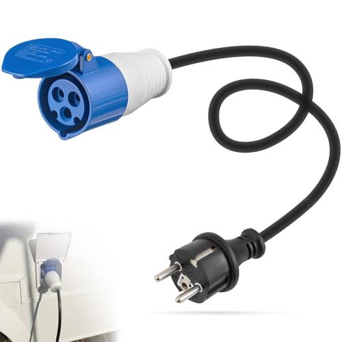 H07RN-F 3G2.5 Camping CEE-Adapterleitung, 230V 16A Schuko Steckdose für Boot, 35cm Wohnmobil Stecker, 2 Polig Wohnwagen Kabel, IP44 Kupplung, Schutzkontakt Adapter für Außenbereich H07RN-F 3G2.5 Camping CEE-Adapterleitung, 230V 16A Schuko Steckdose für Boot, 35cm Wohnmobil Stecker, 2 Polig Wohnwagen Kabel, IP44 Kupplung, Schutzkontakt Adapter für Außenbereich von Aurobest