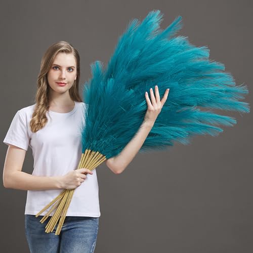 Kunstpampasgras, Flauschiges künstliches Pompös-Gras für hohe Bodenvase, fusselfreie Heimdekoration, Boho-Hochzeitsblumen, Babyparty-Mittelstücke, Schlafzimmer- und Wohnzimmerdekoration, 7 Stück von Aurora Prime