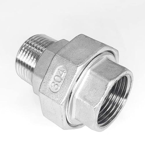 1/4" 3/8" 1/2" 3/4" 1" 1-1/4" 1-1/2" BSP Innengewinde auf Außengewinde 304 Edelstahl Union Rohrverschraubung Adapter Kupplung ( Size : 3/8" ) von Aurorad