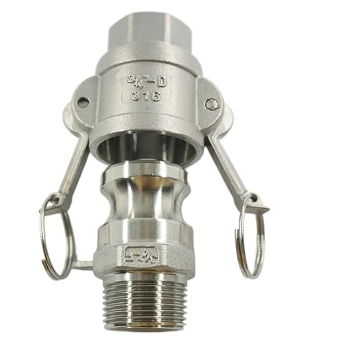 Aurorad 1/2" DN15 Camlock -Kupplungs -Sockeladapterkoppler BSPT Ende 304 Stienloser Stahlrohranpassung Homebrew -Anpassung (Color : C and A, Size : DN15) von Aurorad