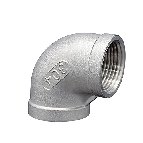 Aurorad 1/8 '' - 2 '' BSP Innengewinde 304 Edelstahl Gleicher 90-Grad-Winkel-Wasserrohranschluss SS304-Gelenkverbinder (Size : 1/2") von Aurorad