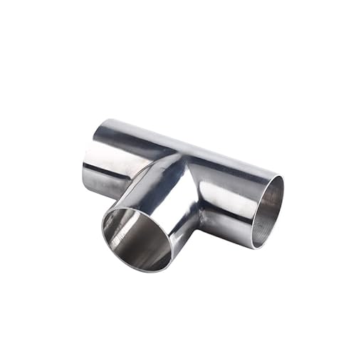 Aurorad Gleiches T-Stück aus Edelstahl 304 SS304 Sanitär-3-Wege-Schweißfitting Lebensmittelechter doppelseitiger Polierrohrverbinder (Color : OD x Thickness, Size : 34mm x 1.5) von Aurorad