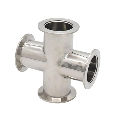 Aurorad KF-16 KF-25 KF-40 KF-50 4 Way Cross Vakuumanpassung SS304 Rostfreier Stahl (Size : KF25) von Aurorad