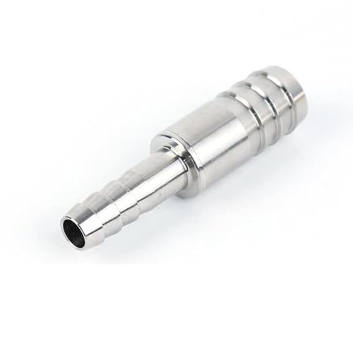 Aurorad Reduzierstück aus Edelstahl 304 ODxL SS304 Gerader Anschluss 6/8/10/12/15/20/25/32 mm Verlängerung Wasserschlauchanschluss (Color : OD-OD x Length, Size : 8-10mm x 50mm) von Aurorad