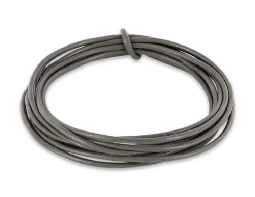 Auroris - 5m Lederband rund Ø 2 mm - Farbe wählbar - Variante: grau von Auroris