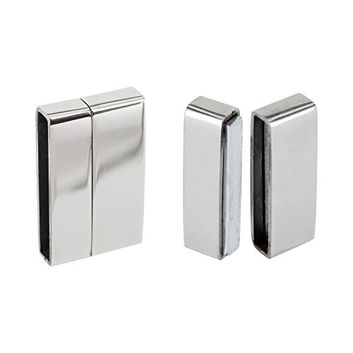 AURORIS - Flacher Magnetverschluss aus Edelstahl - Loch: 20x3 mm - 5 Stück AURORIS - Flacher Magnetverschluss aus Edelstahl - Loch: 20x3 mm - 5 Stück von Auroris