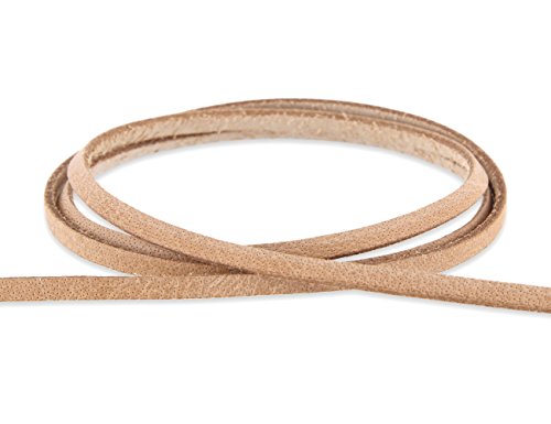 AURORIS - Lederband flach 3x1 mm - 5 m/natur AURORIS - Lederband flach 3x1 mm - 5 m/natur von Auroris