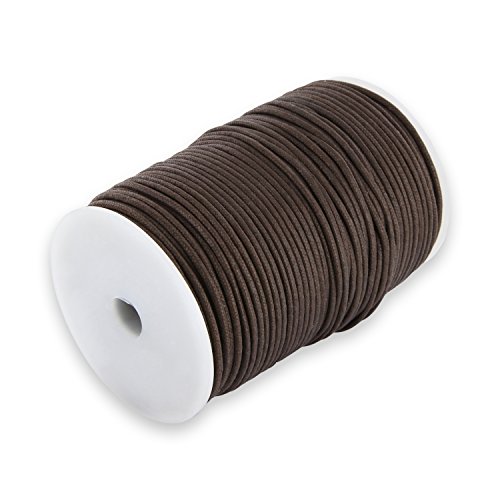 Auroris 100m Rolle Baumwollband rund 1mm Farbe: braun von Auroris