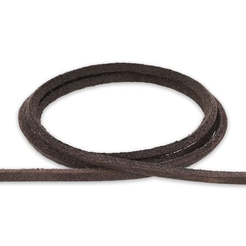 Auroris - Lederband flach 3x3 mm aus Rindsleder Farbe: anthrazitbraun (3 Meter) von Auroris